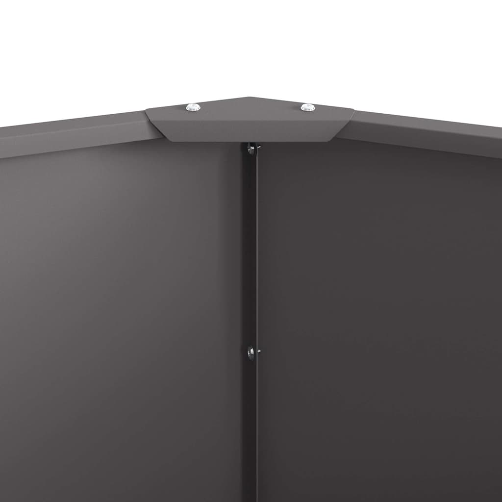 Fioriera Nero 60 x 60 x 50 cm Acciaio