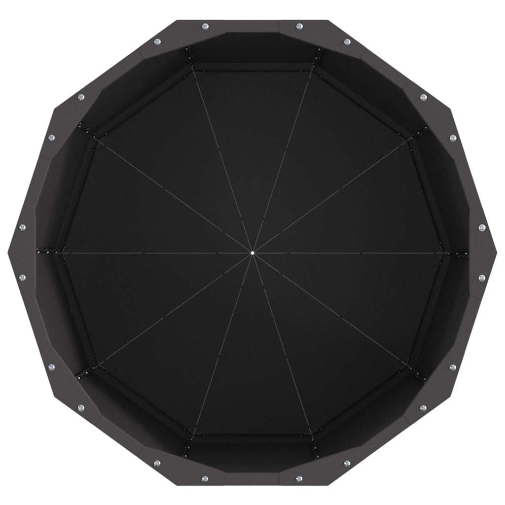 Fioriera Nero 60 x 60 x 50 cm Acciaio