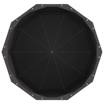 Fioriera Nero 60 x 60 x 50 cm Acciaio