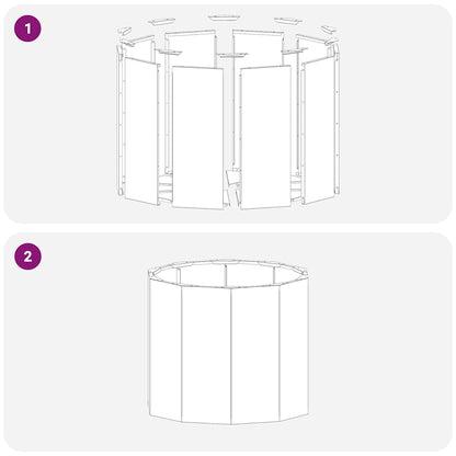 Fioriera Antracite 60 x 60 x 50 cm Acciaio