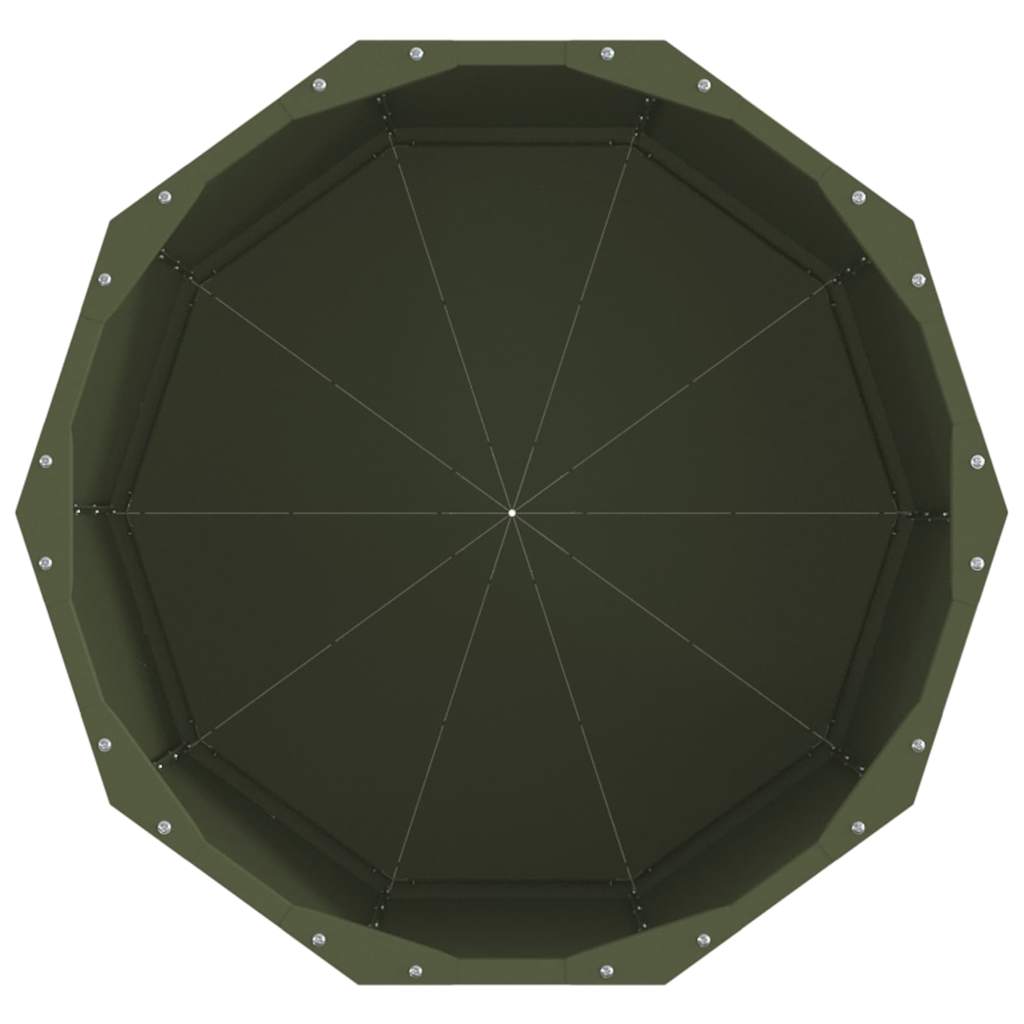 Fioriera Verde oliva 60 x 60 x 50 cm Acciaio