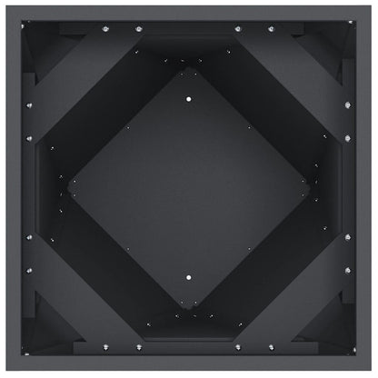 Fioriera Antracite 30 x 30 x 75 cm Acciaio