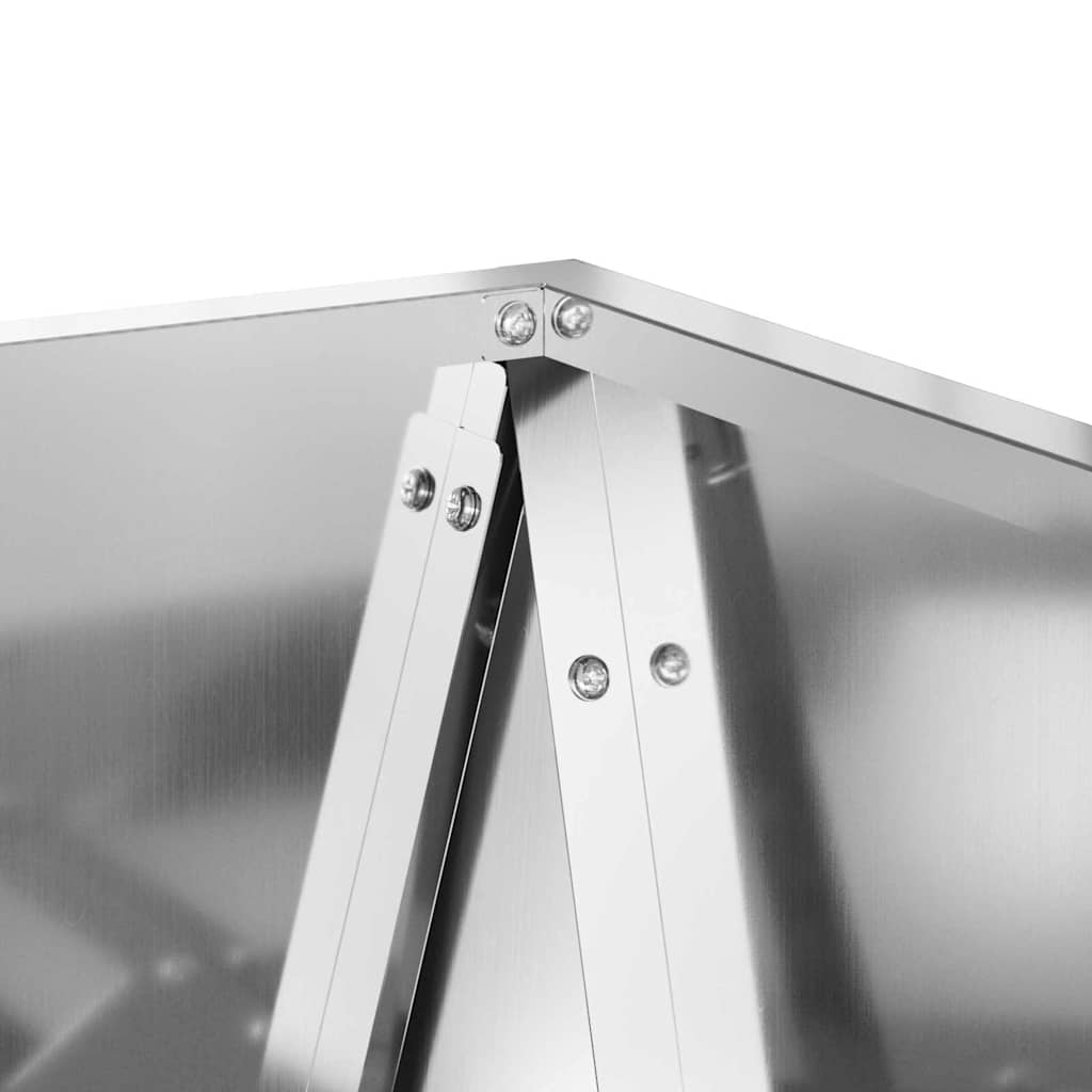 Fioriera Argento 30 x 30 x 75 cm Acciaio zincato