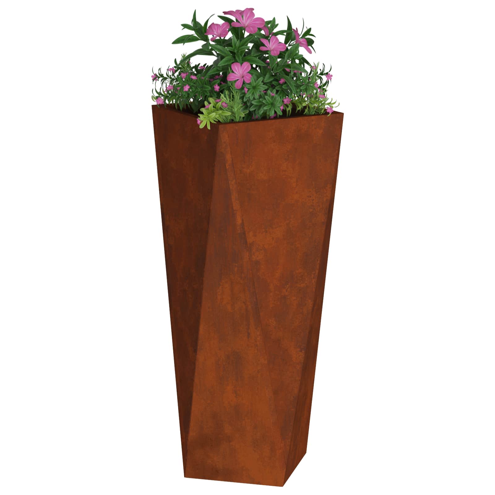 Fioriera 2 pcs Ruggine 30 x 30 x 75 cm | homemem39