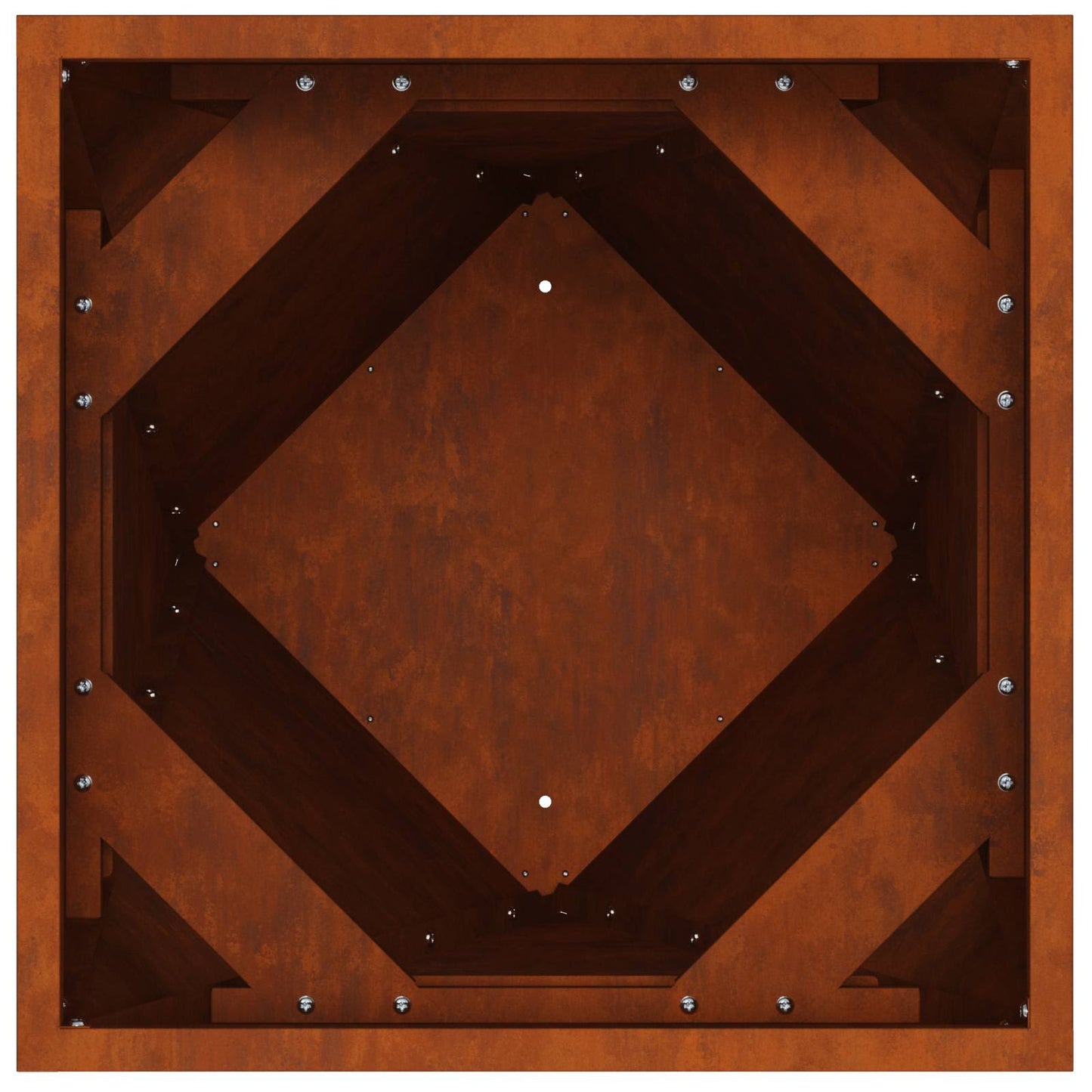 Fioriera 2 pcs Ruggine 30 x 30 x 75 cm | homemem39
