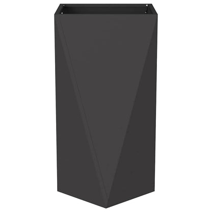 Fioriera Nero 40 x 40 x 75 cm Acciaio