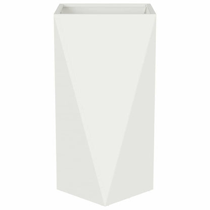 Fioriera 2 pcs Bianco 40 x 40 x 75 cm Acciaio