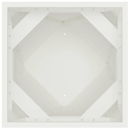 Fioriera 2 pcs Bianco 40 x 40 x 75 cm Acciaio