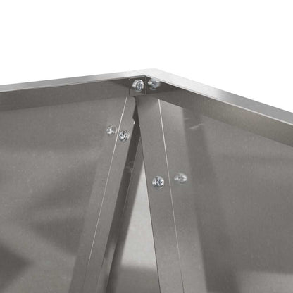 Fioriera Argento 40 x 40 x 75 cm Acciaio inossidabile