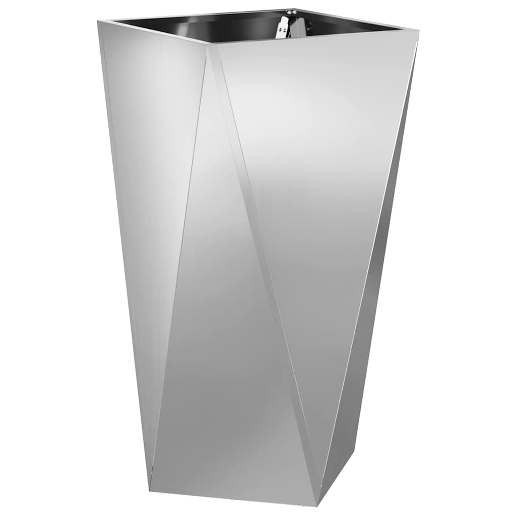 Fioriera Argento 40 x 40 x 75 cm Acciaio zincato