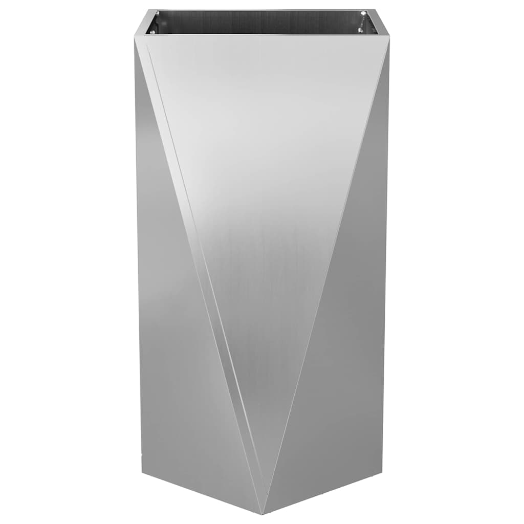 Fioriera Argento 40 x 40 x 75 cm Acciaio zincato