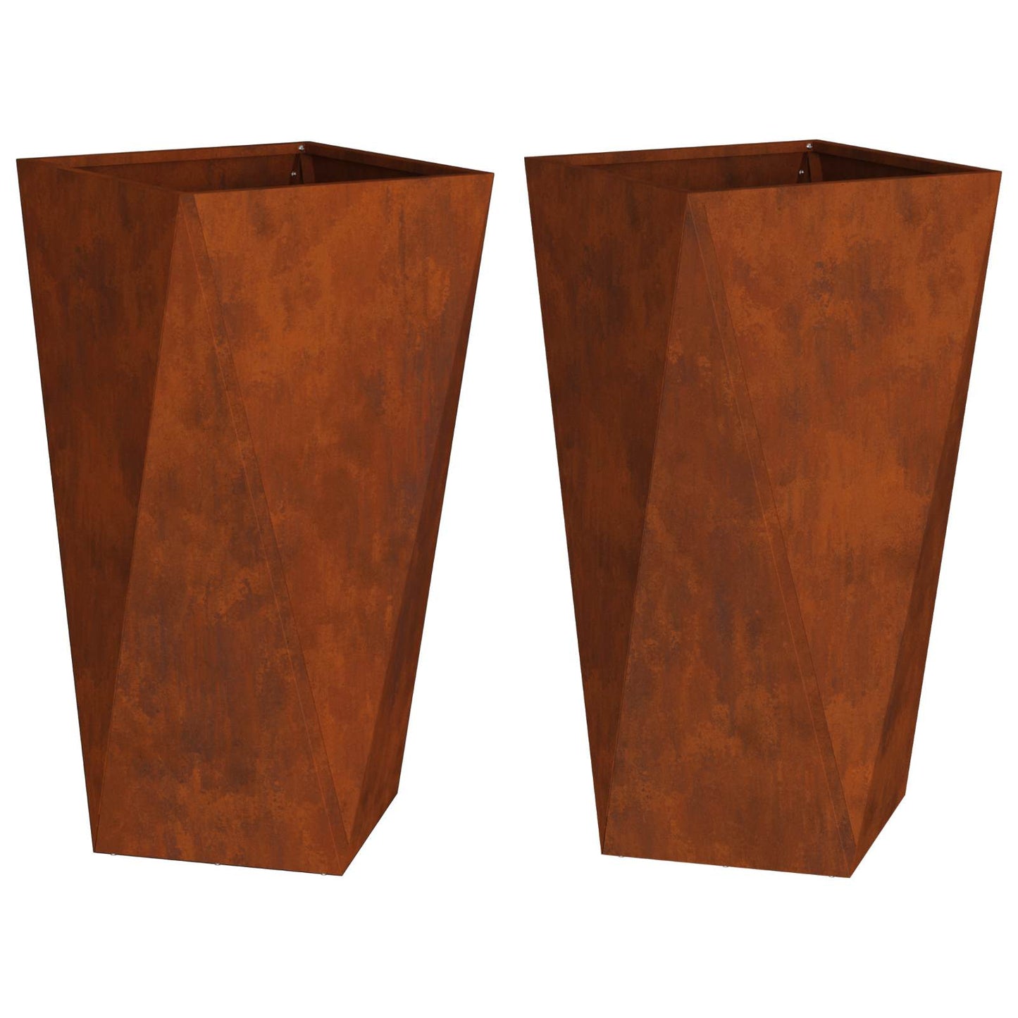 Fioriera 2 pcs Ruggine 40 x 40 x 75 cm | homemem39