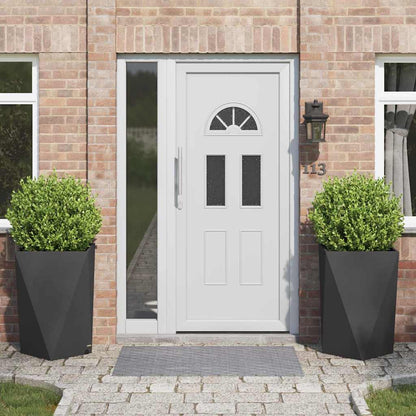 Fioriera 2 pcs Nero 50 x 50 x 75 cm Acciaio