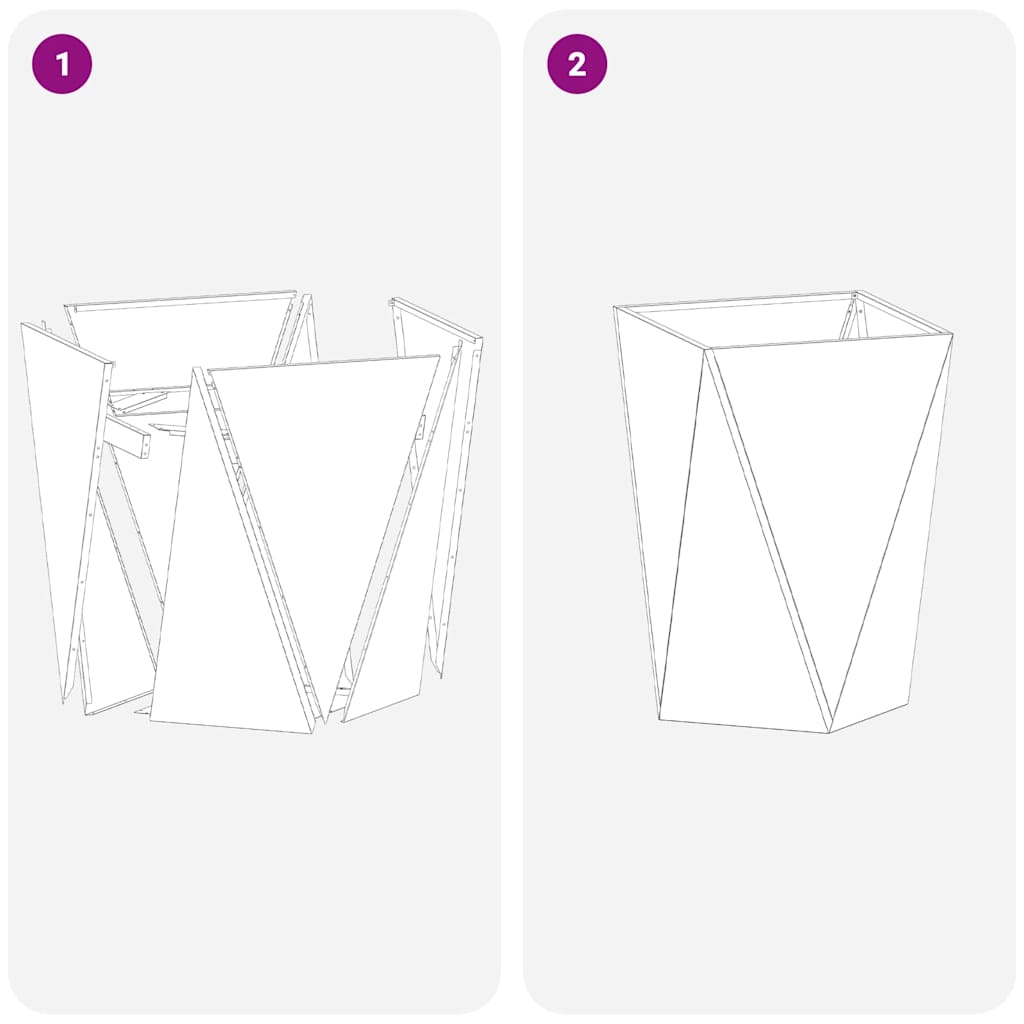 Fioriera Bianco 50 x 50 x 75 cm Acciaio