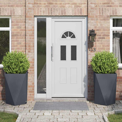 Fioriera 2 pcs Antracite 50 x 50 x 75 cm Acciaio