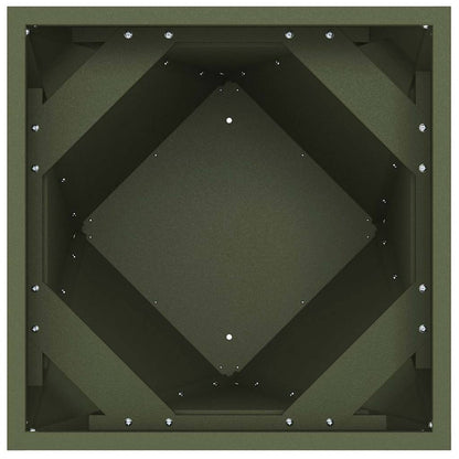 Fioriera Verde oliva 50 x 50 x 75 cm Acciaio