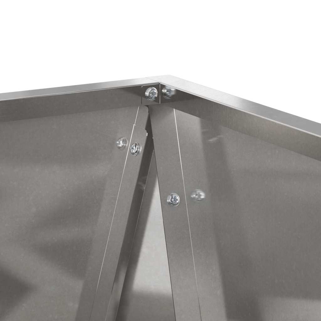 Fioriera Argento 50 x 50 x 75 cm Acciaio inossidabile