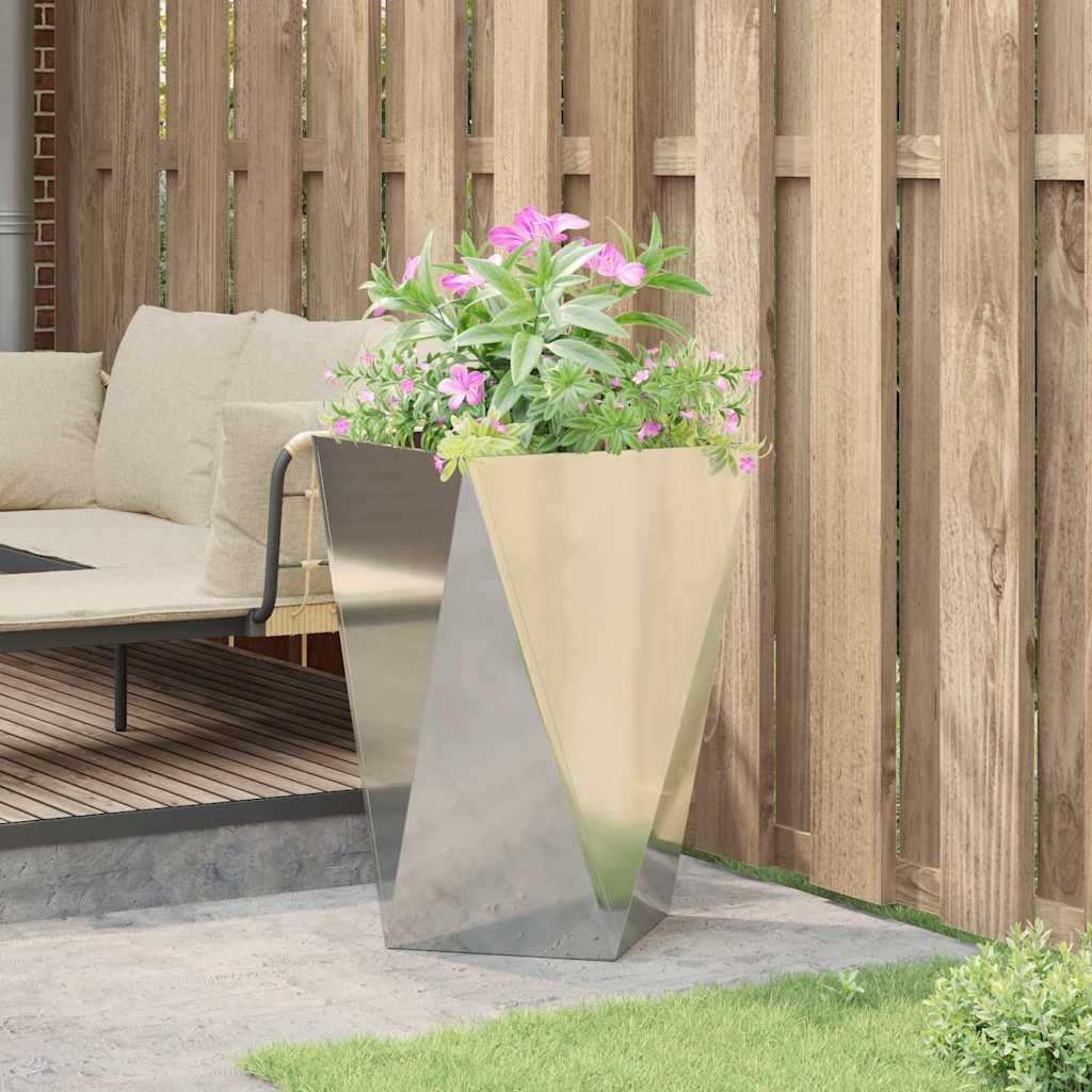 Fioriera Argento 50 x 50 x 75 cm Acciaio zincato