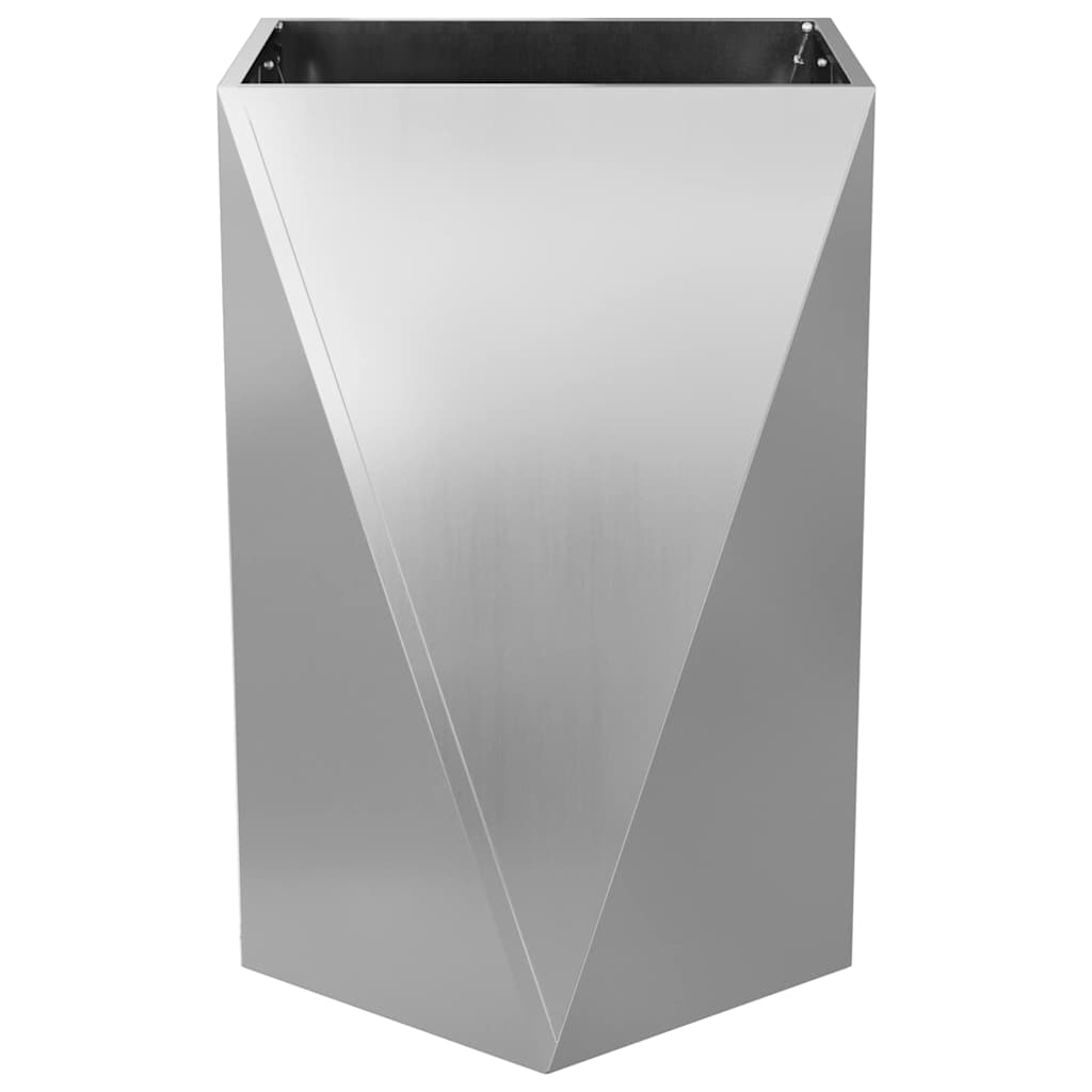 Fioriera Argento 50 x 50 x 75 cm Acciaio zincato