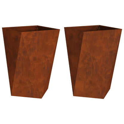 Fioriera 2 pcs Ruggine 50 x 50 x 75 cm | homemem39