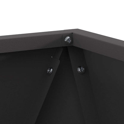 Fioriera Nero 30 x 30 x 30 cm Acciaio