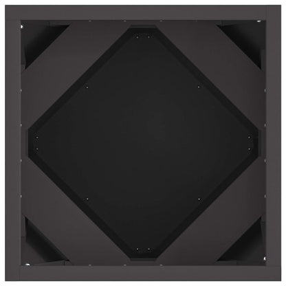 Fioriera Nero 30 x 30 x 30 cm Acciaio