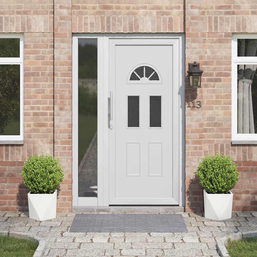 Fioriera 2 pcs Bianco 30 x 30 x 30 cm Acciaio