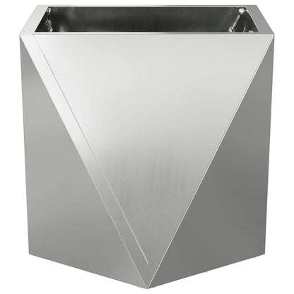 Fioriera Argento 30 x 30 x 30 cm Acciaio zincato