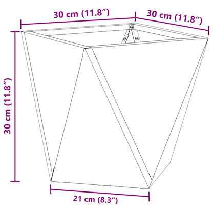 Fioriera Argento 30 x 30 x 30 cm Acciaio zincato | homemem39