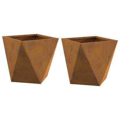 Fioriera 2 pcs Ruggine 30 x 30 x 30 cm