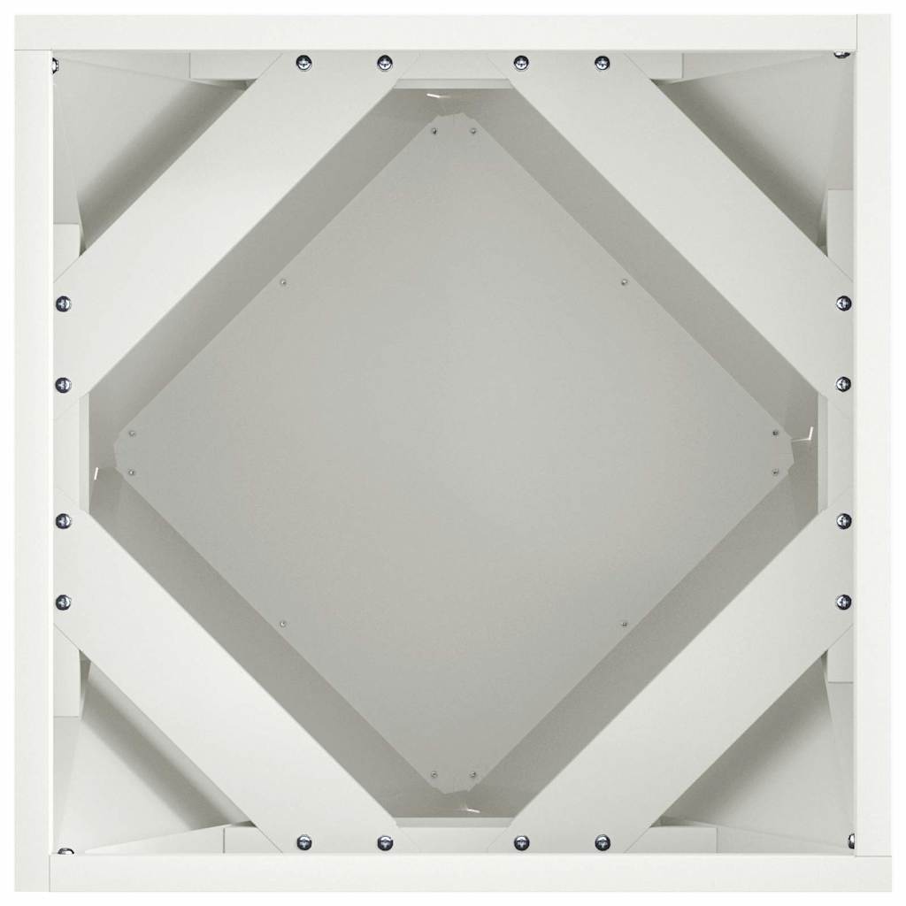 Fioriera 2 pcs Bianco 40 x 40 x 40 cm Acciaio