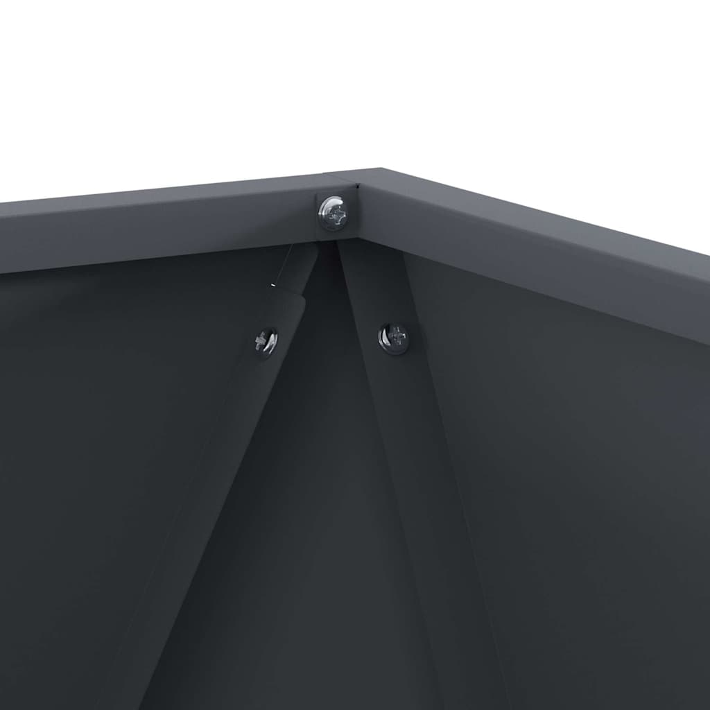 Fioriera Antracite 40 x 40 x 40 cm Acciaio