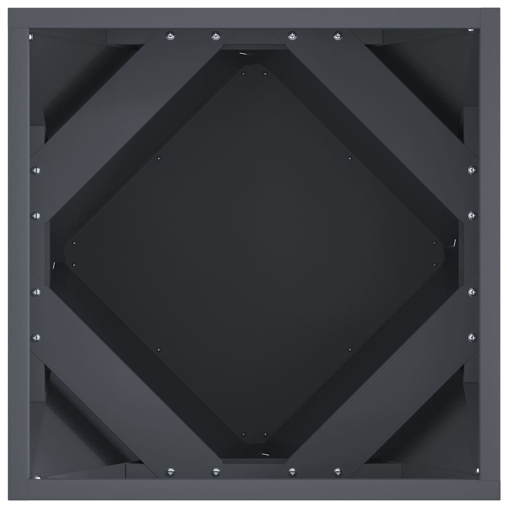 Fioriera Antracite 40 x 40 x 40 cm Acciaio