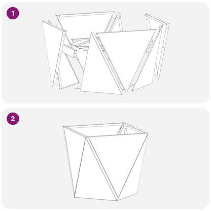 Fioriera 2 pcs Antracite 40 x 40 x 40 cm Acciaio