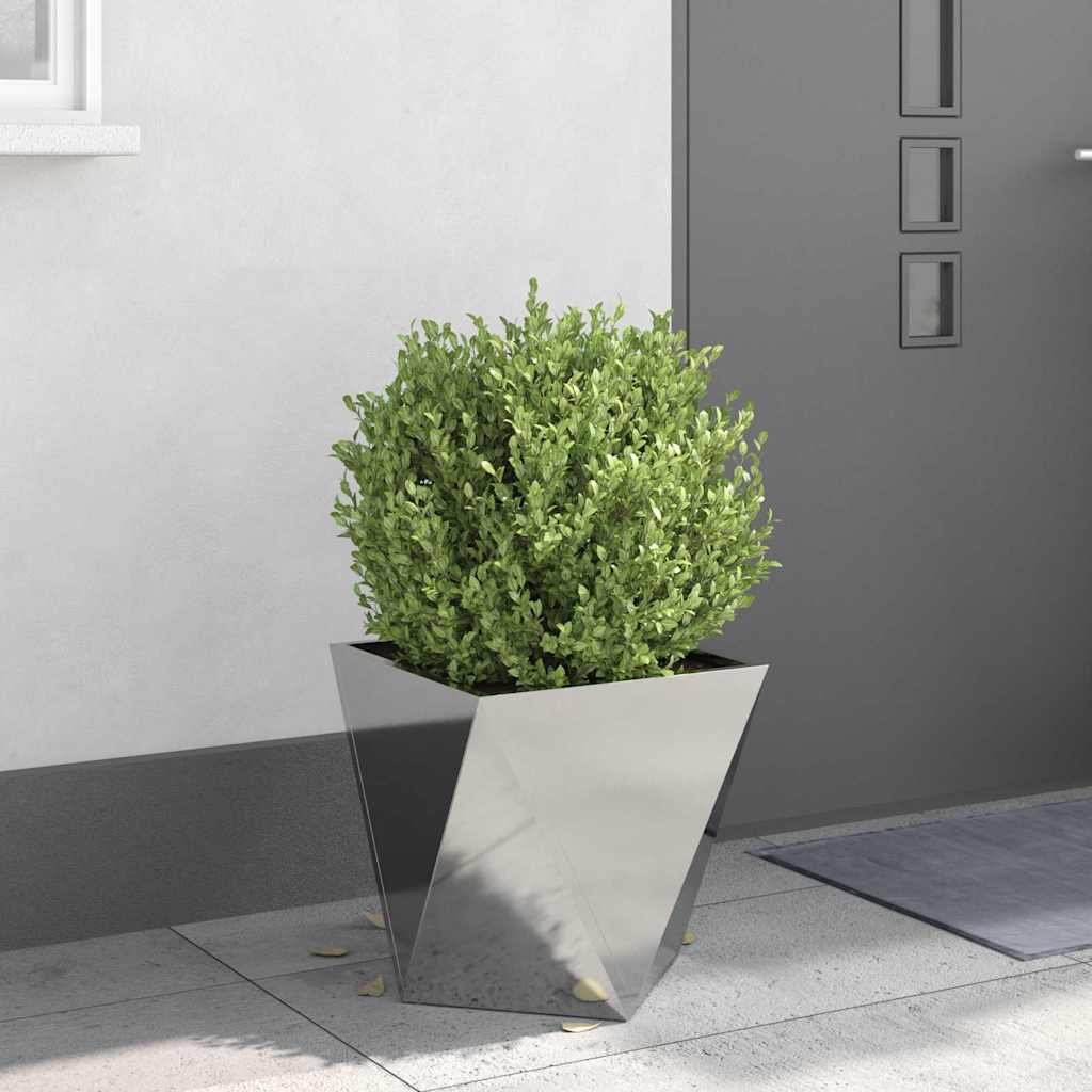 Fioriera Argento 40 x 40 x 40 cm Acciaio inossidabile