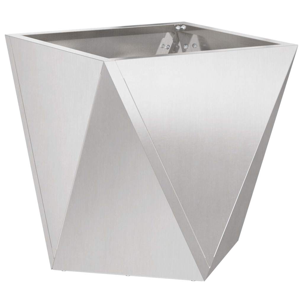 Fioriera Argento 40 x 40 x 40 cm Acciaio inossidabile