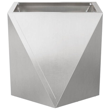 Fioriera Argento 40 x 40 x 40 cm Acciaio inossidabile