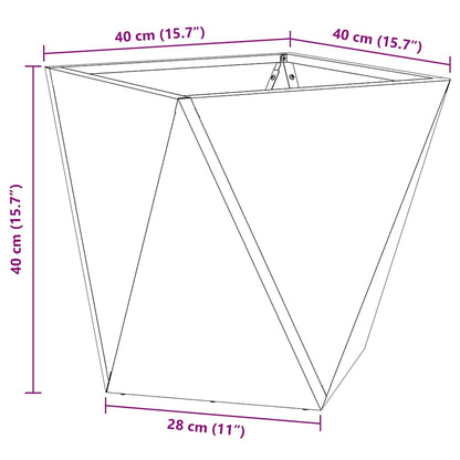 Fioriera Argento 40 x 40 x 40 cm Acciaio inossidabile