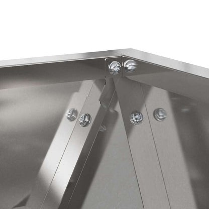 Fioriera 2 pcs Argento 40 x 40 x 40 cm Acciaio inossidabile