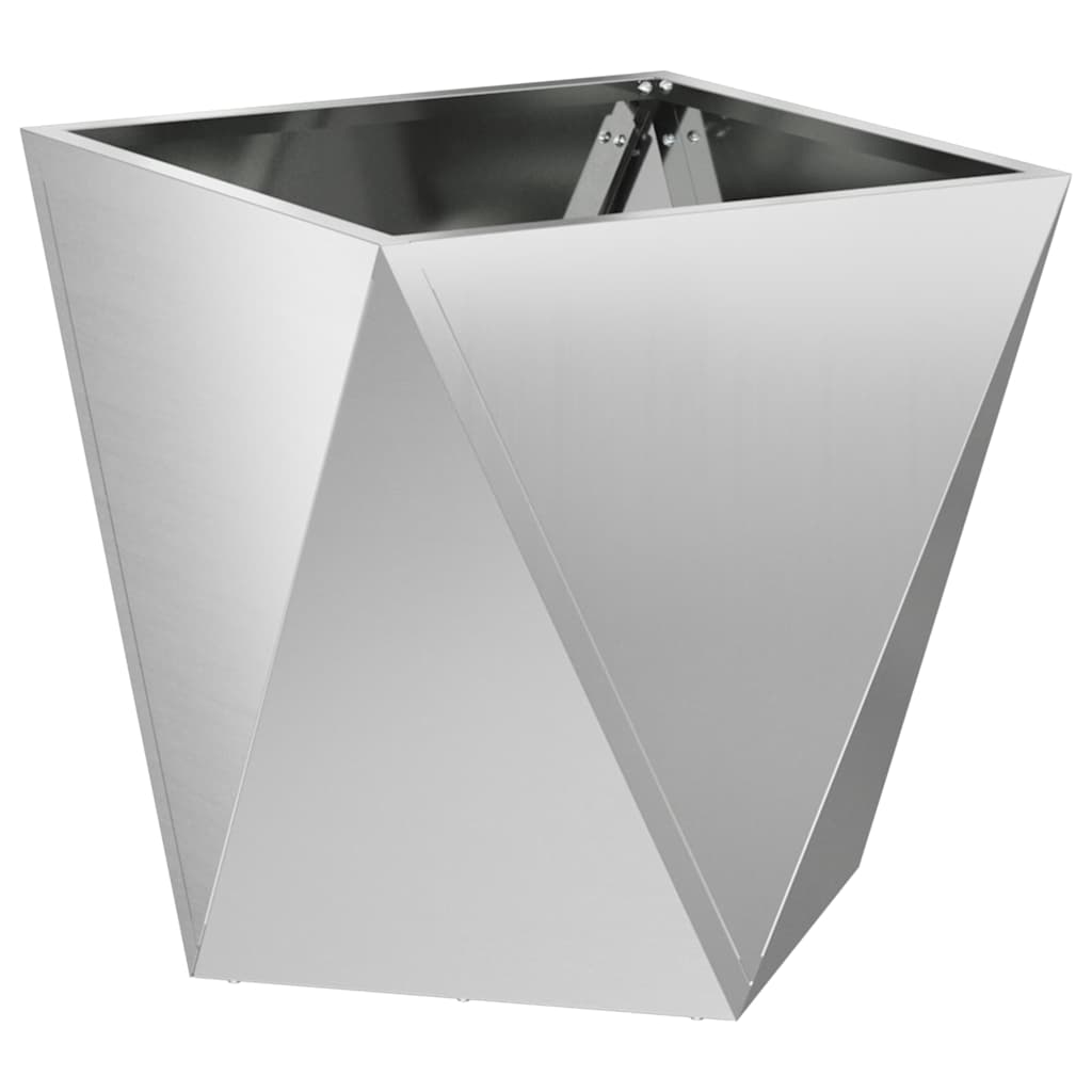 Fioriera Argento 40 x 40 x 40 cm Acciaio zincato