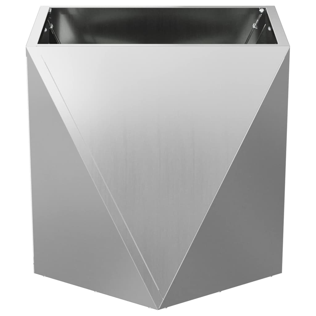 Fioriera Argento 40 x 40 x 40 cm Acciaio zincato