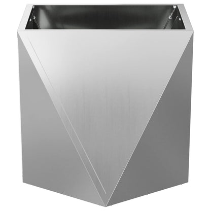 Fioriera Argento 40 x 40 x 40 cm Acciaio zincato