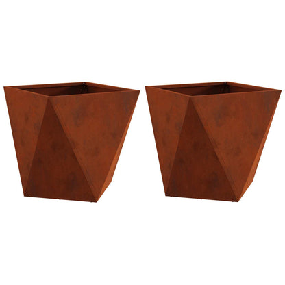 Fioriera 2 pcs Ruggine 40 x 40 x 40 cm | homemem39