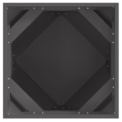 Fioriera Nero 50 x 50 x 50 cm Acciaio