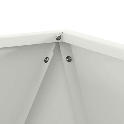 Fioriera 2 pcs Bianco 50 x 50 x 50 cm Acciaio