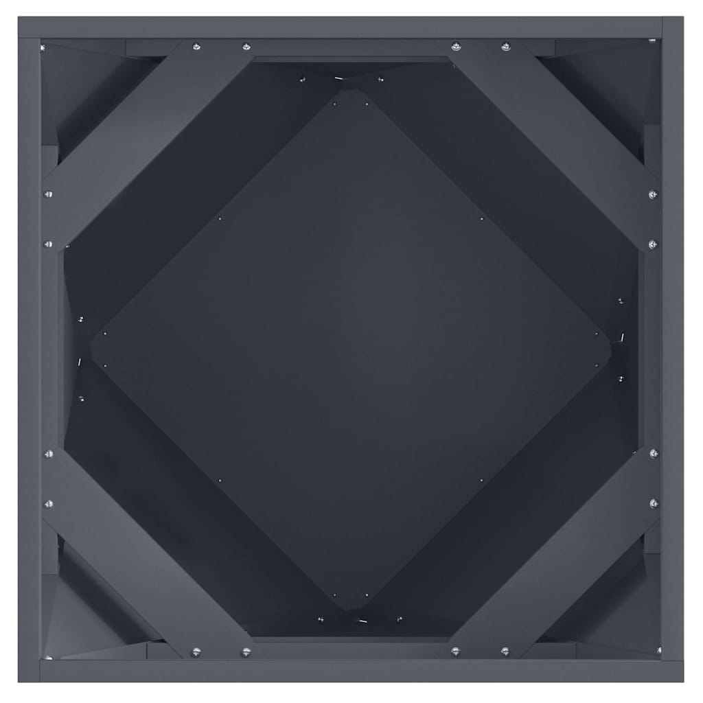 Fioriera Antracite 50 x 50 x 50 cm Acciaio