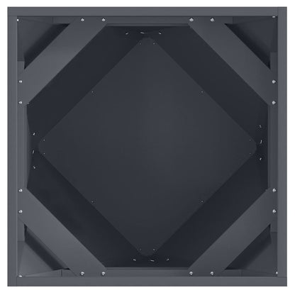 Fioriera Antracite 50 x 50 x 50 cm Acciaio