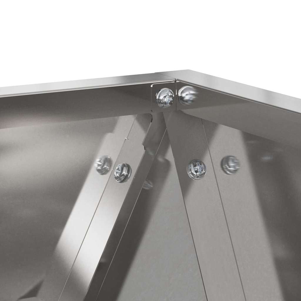 Fioriera Argento 50 x 50 x 50 cm Acciaio inossidabile