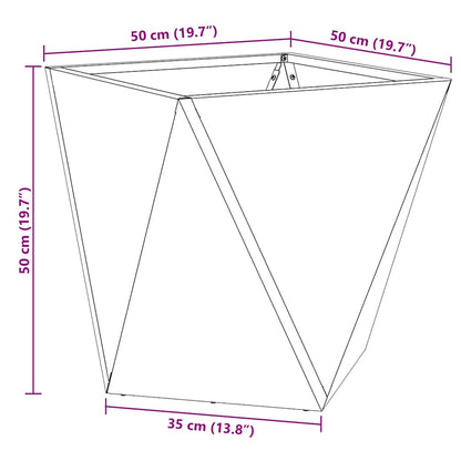 Fioriera Argento 50 x 50 x 50 cm Acciaio inossidabile