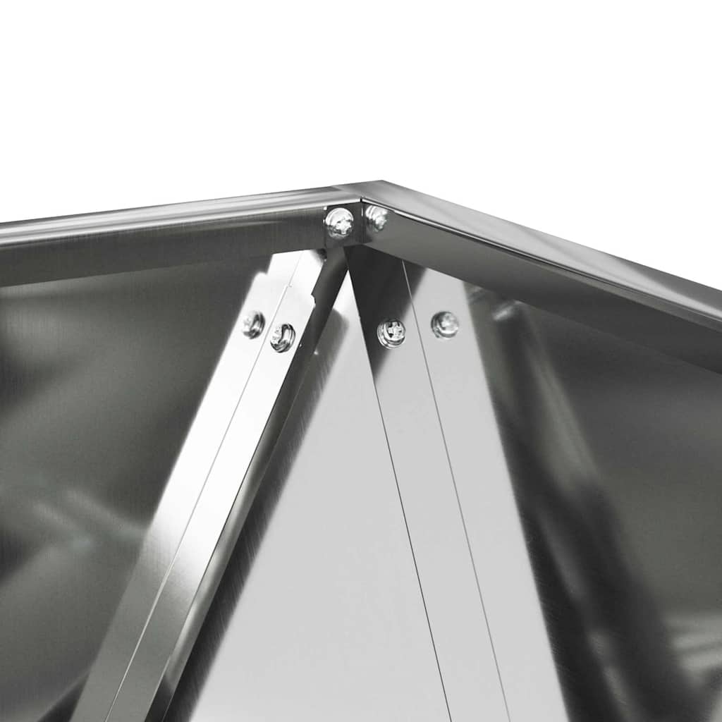 Fioriera Argento 50 x 50 x 50 cm Acciaio zincato